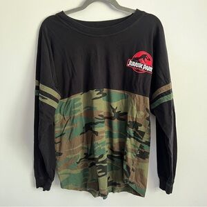 Universal Studios Jurassic Park Camo Long Sleeve Tee-Unisex Size Adults Small